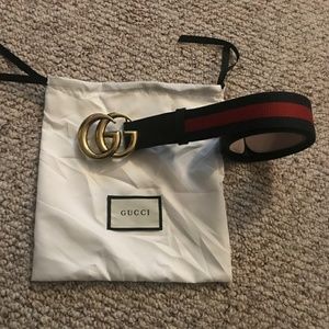 Mens Gucci Blue Red Gold GG Belt sz.110 US.38